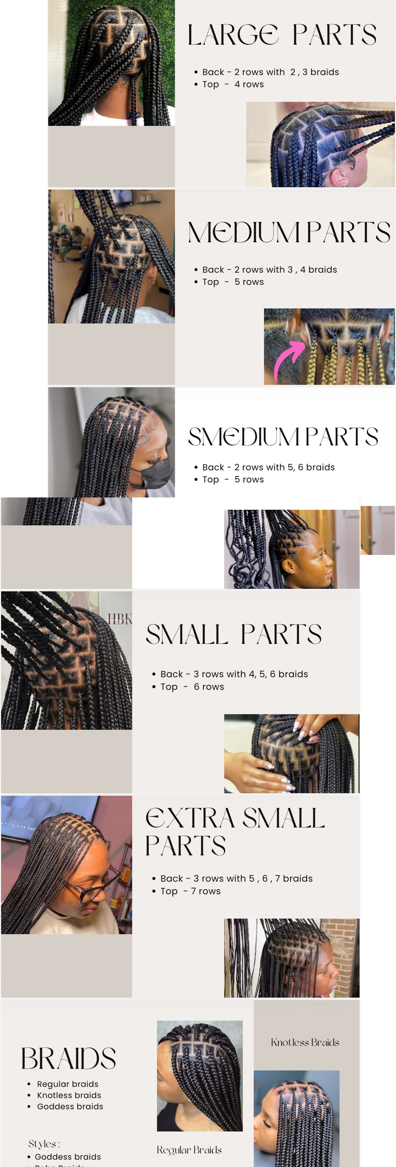 Detailed professional braiding
